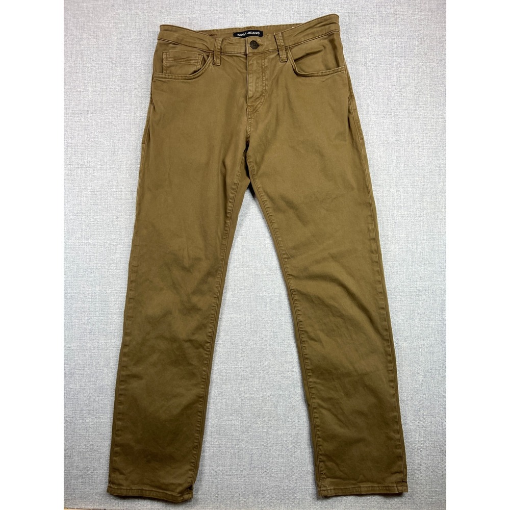 Mavi Jeans Mens 32x32 Brown Zach Straight Leg Twill Pants Casual Minimalist